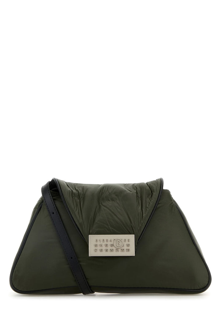 Army green nylon shoulder bag