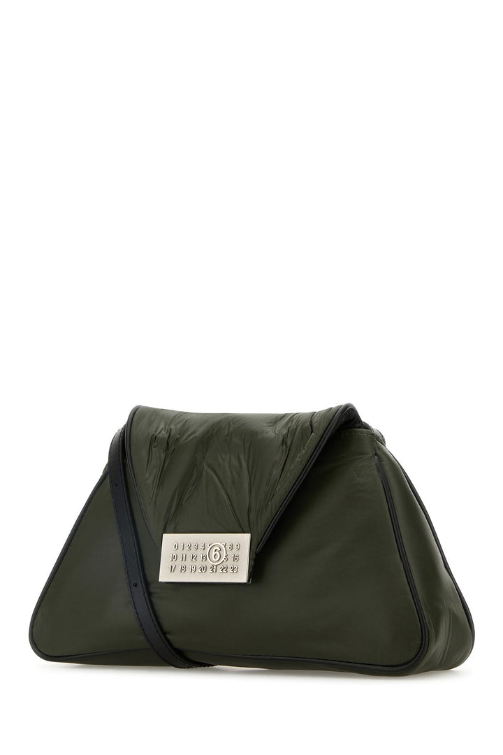 Army green nylon shoulder bag