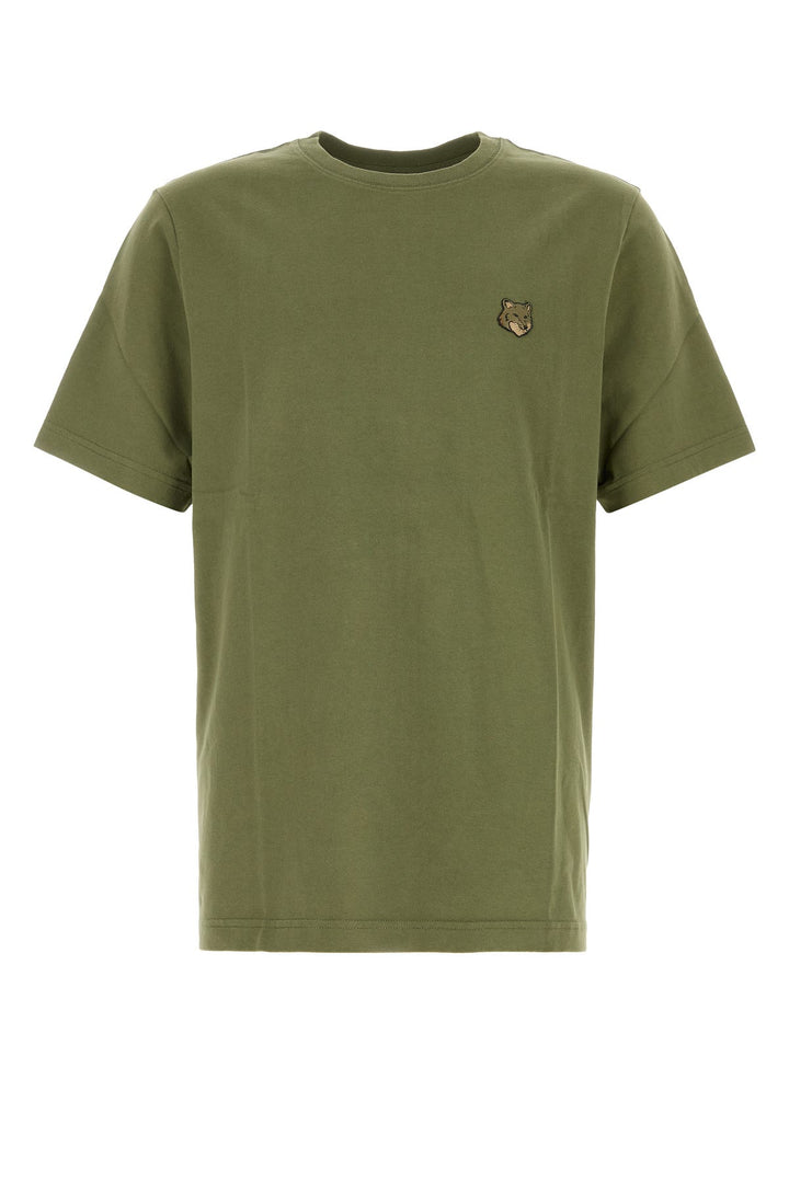 Army green cotton t-shirt