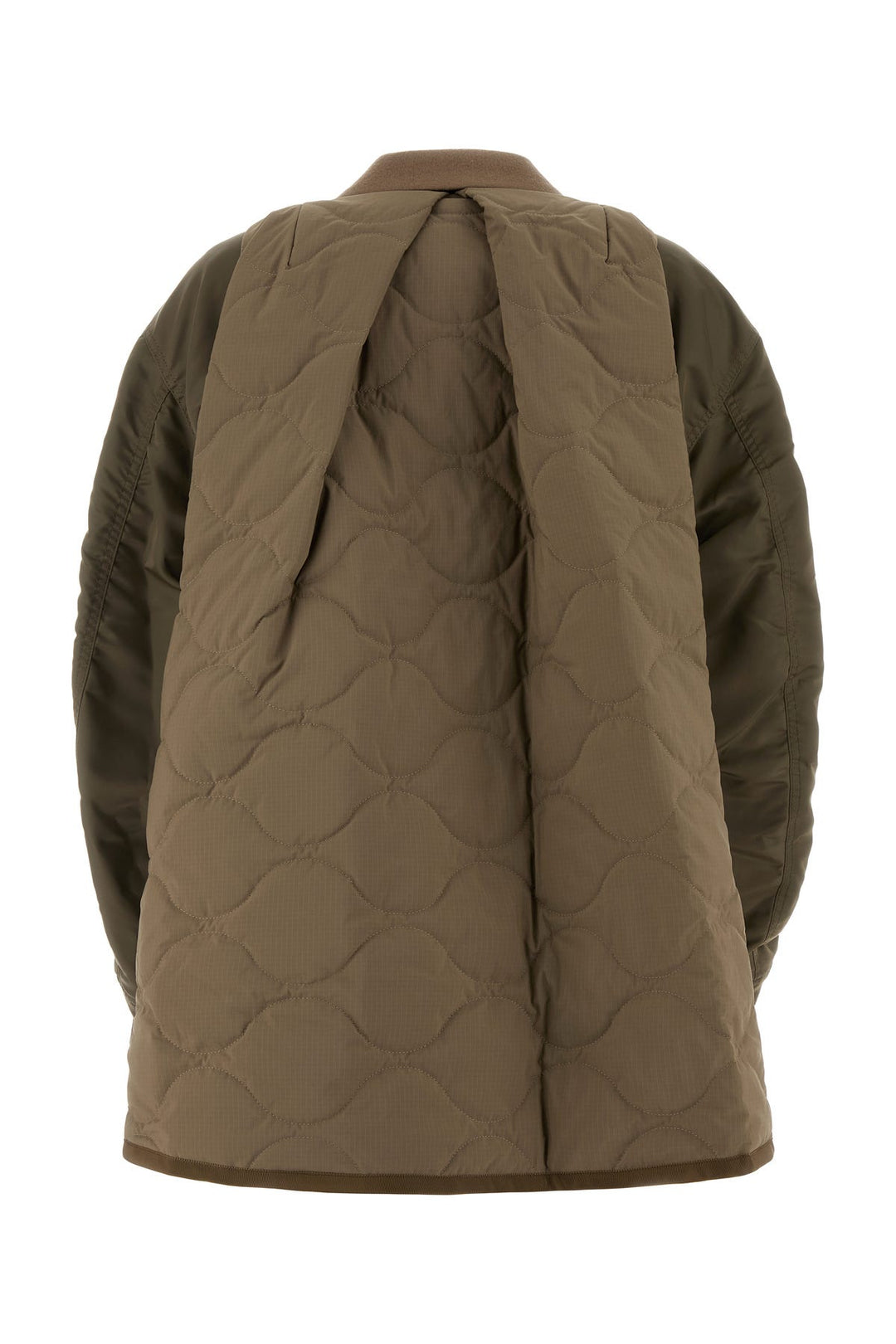 Khaki wool oversize coat