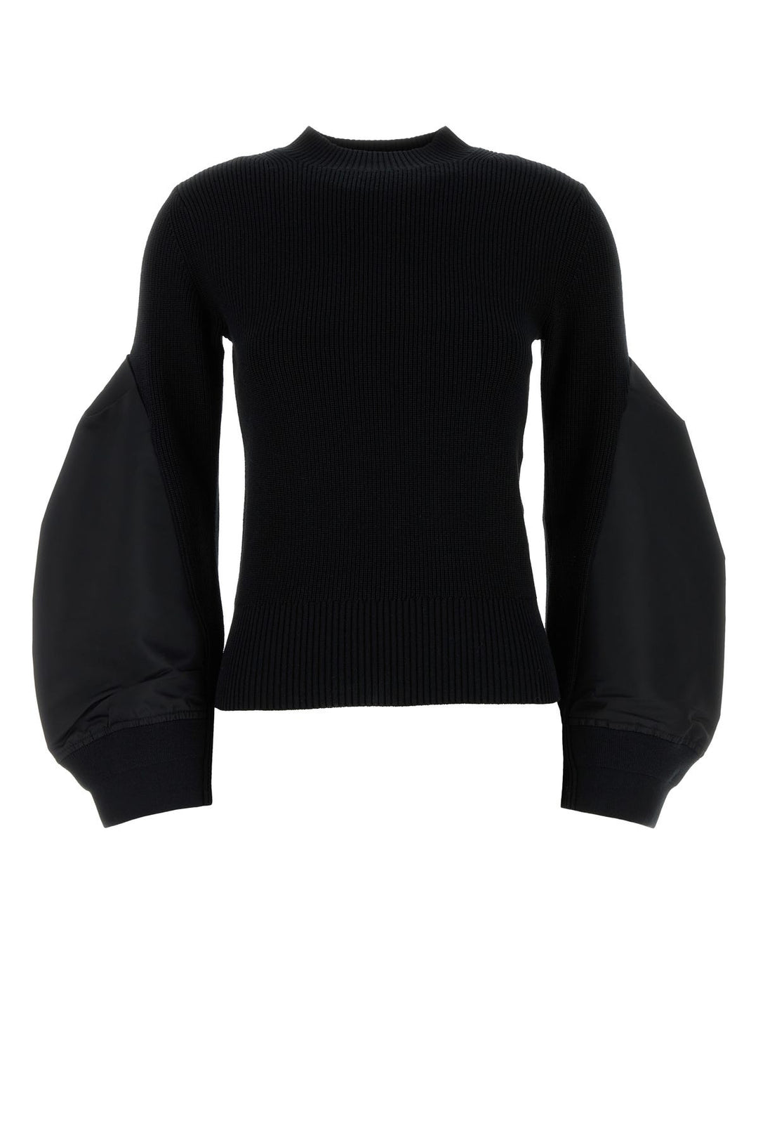 Black cotton blend sweater