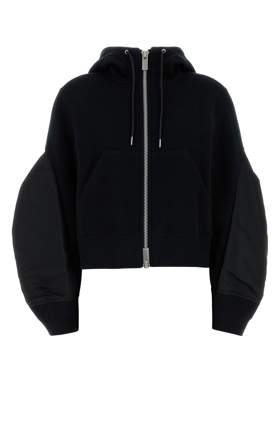 Black cotton blend sweatshirt