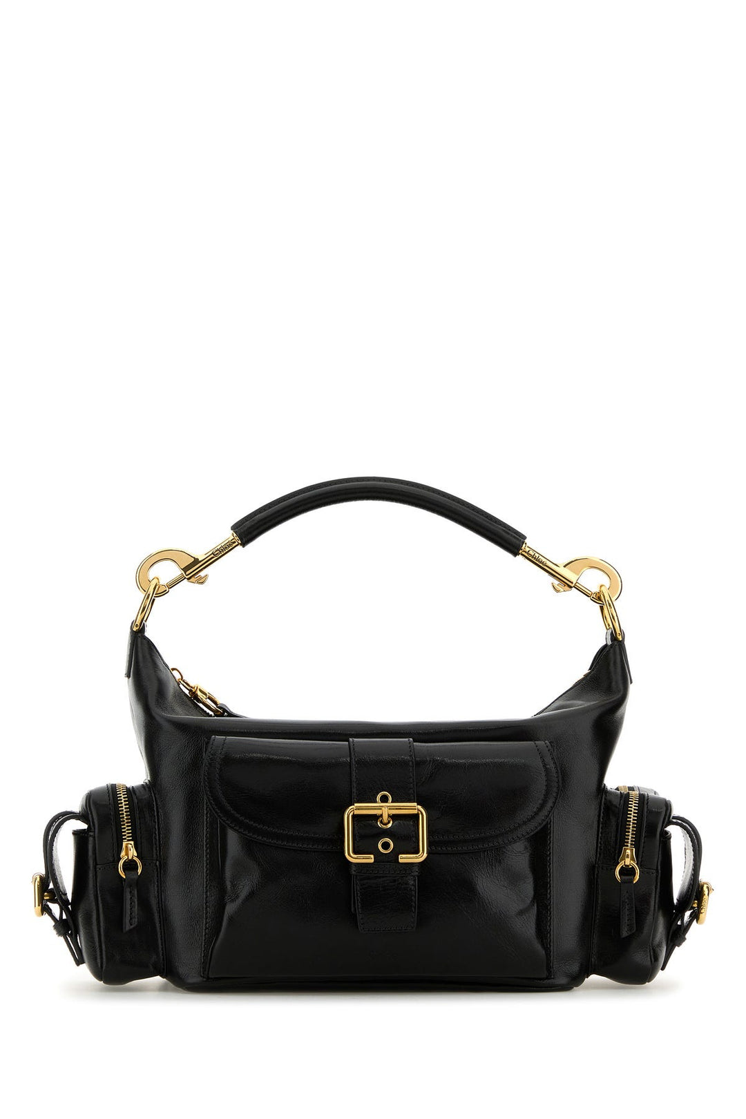Black leather Camera Bag handbag