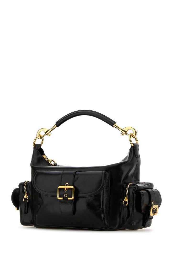 Black leather Camera Bag handbag