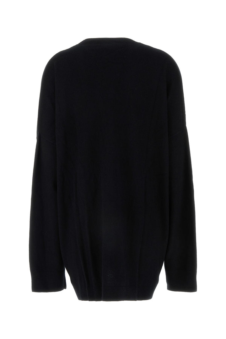 Black wool oversize cardigan