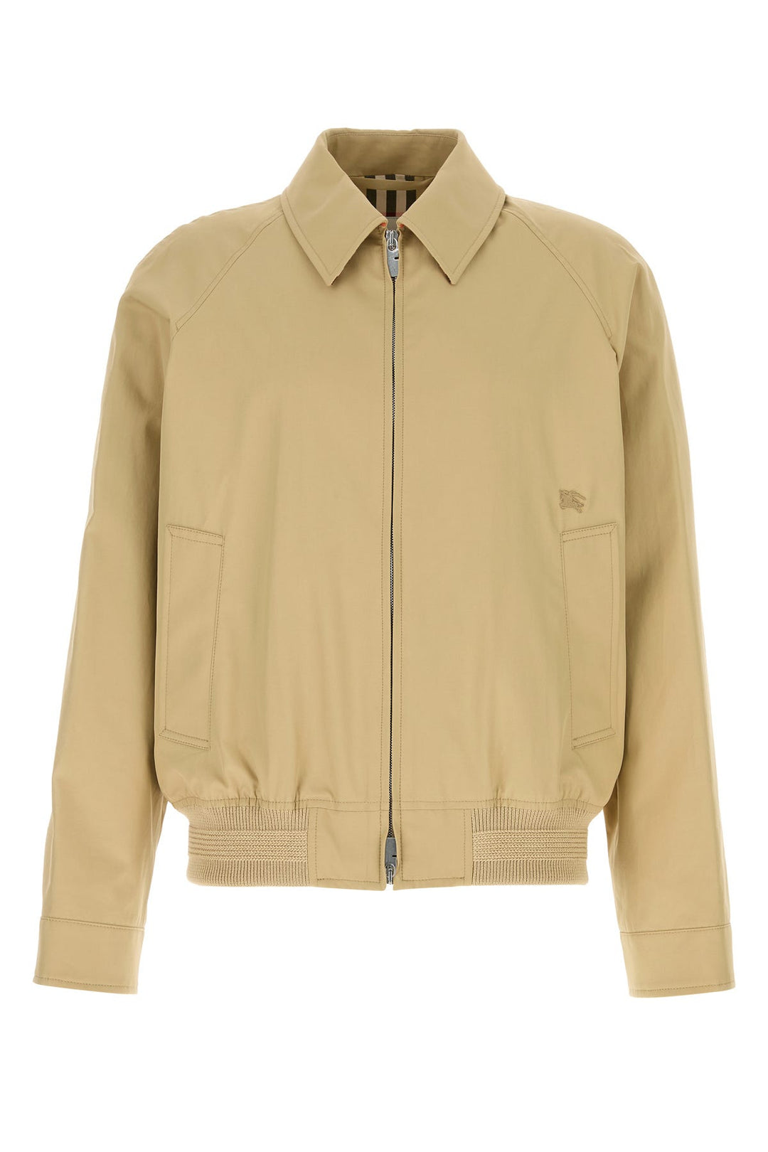Beige gabardine Harrington jacket