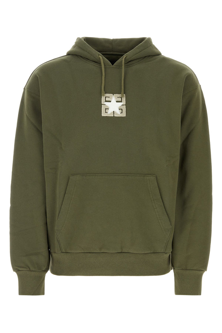 Army green cotton sweatshirt