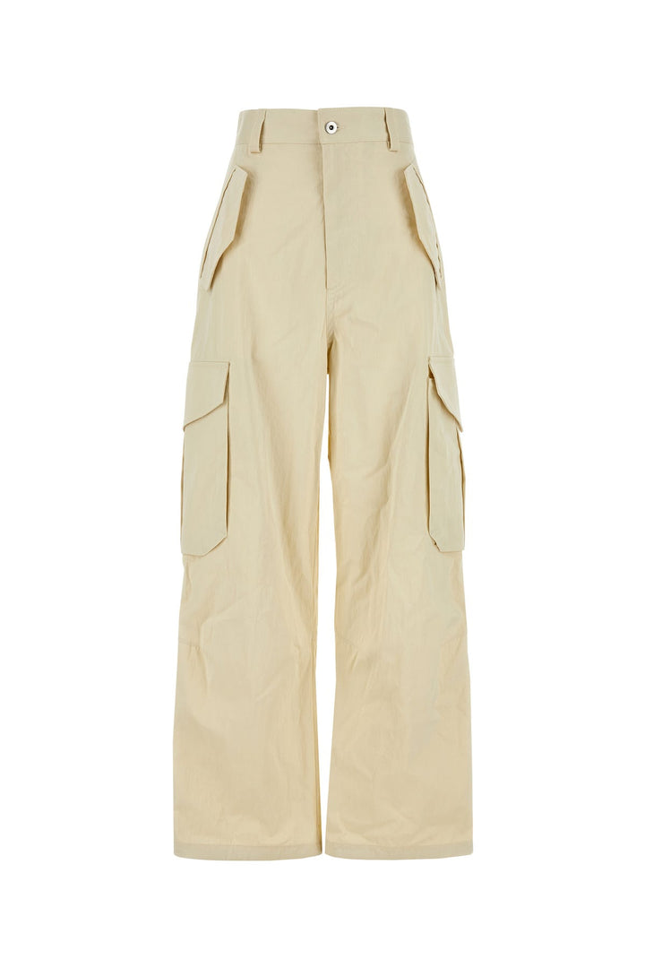 Sand cotton blend cargo pant