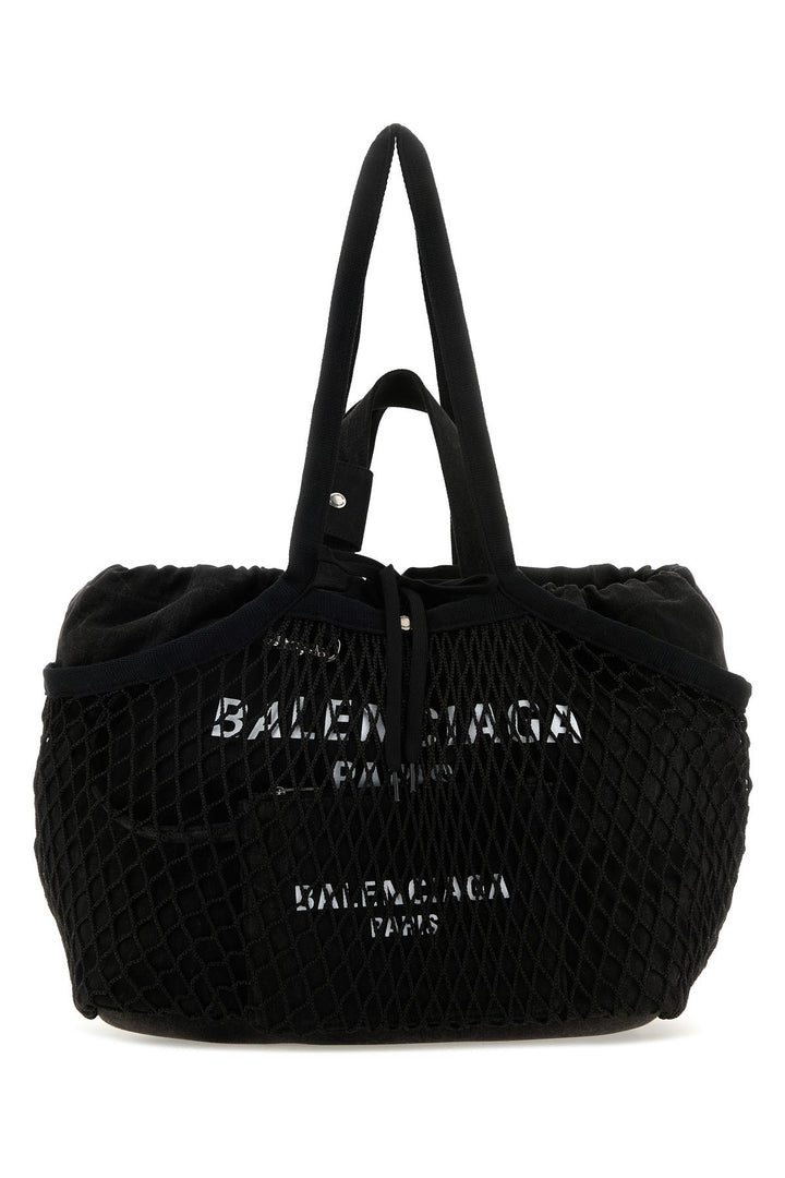 Black canvas and mesh medium 24/7 shopping bag