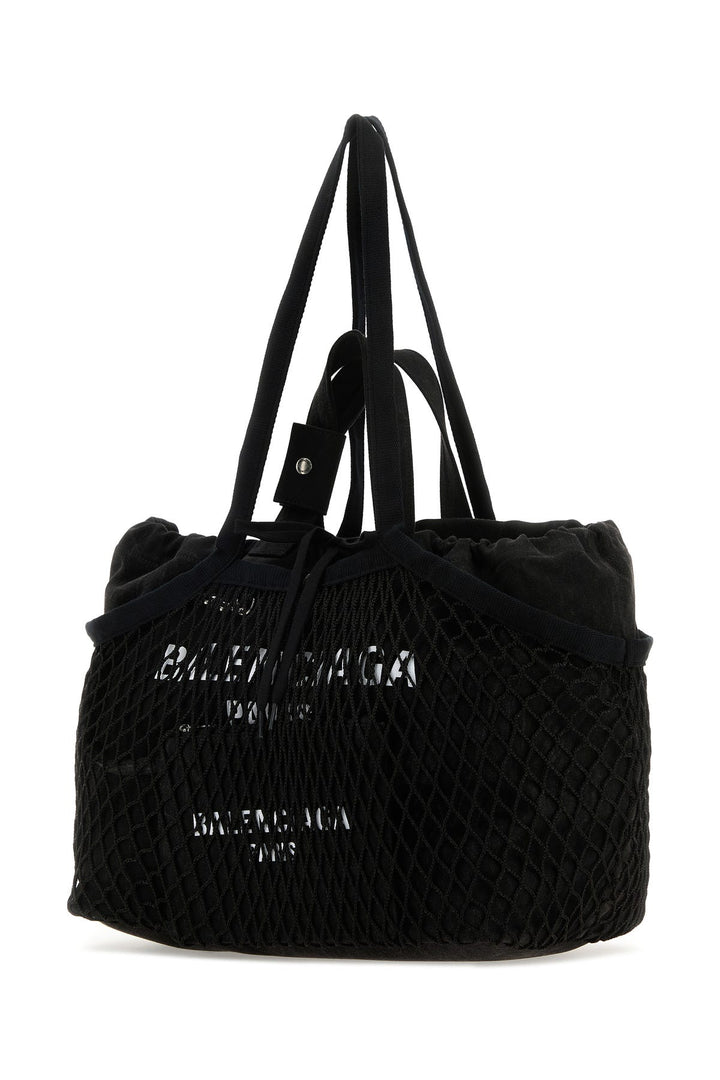 Black canvas and mesh medium 24/7 shopping bag