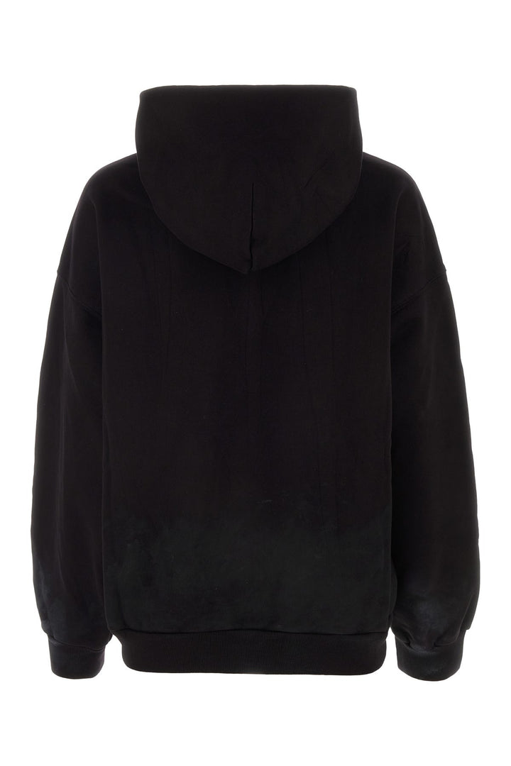 Black cotton oversize sweatshirt