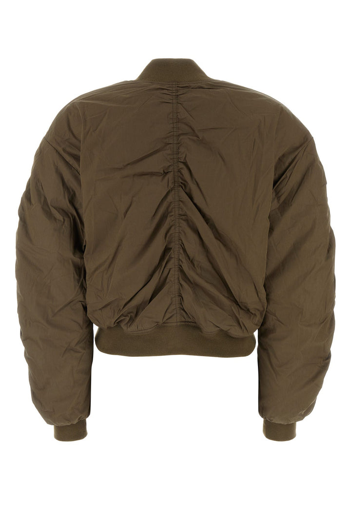 Army green cotton blend Bessime bomber jacket