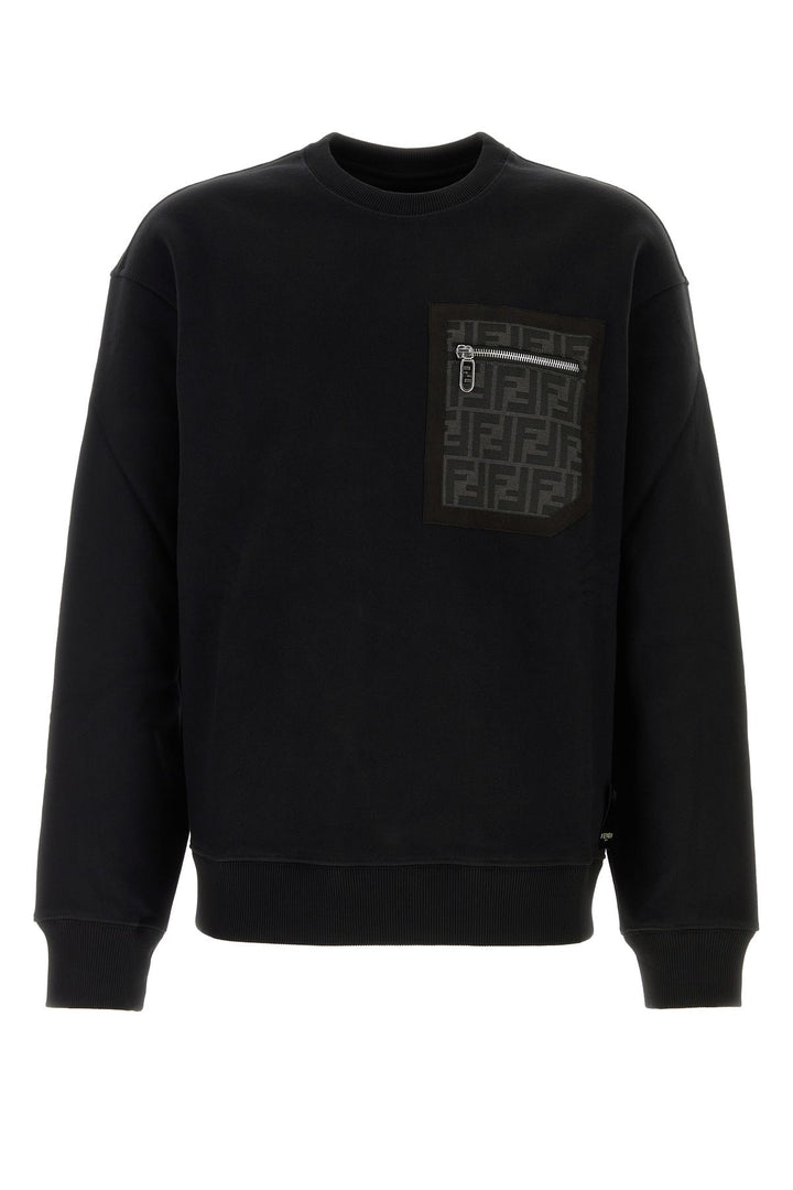 Black cotton sweatshirt