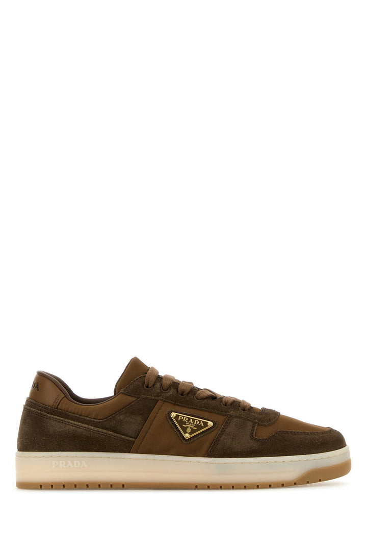 Two-tone suede and fabric Downtown sneakers