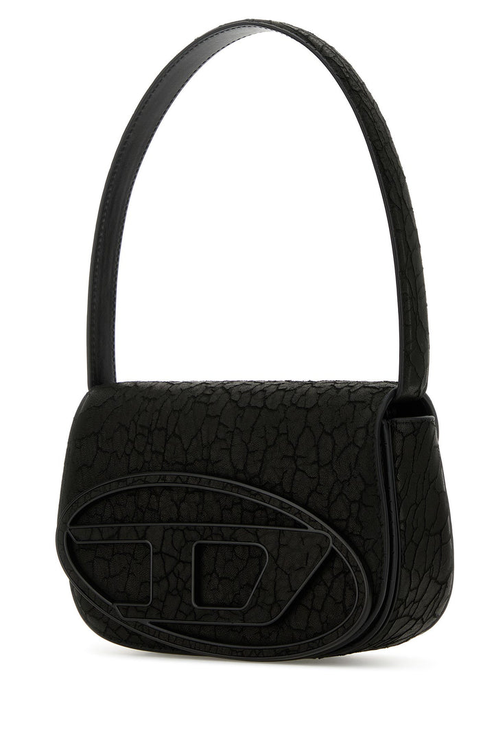 Black leather 1DR shoulder bag