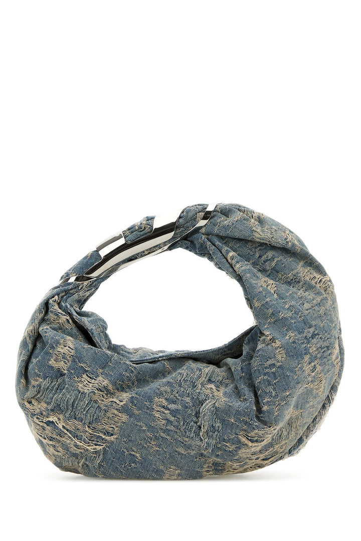 Denim Grab-D Hobo shopping bag