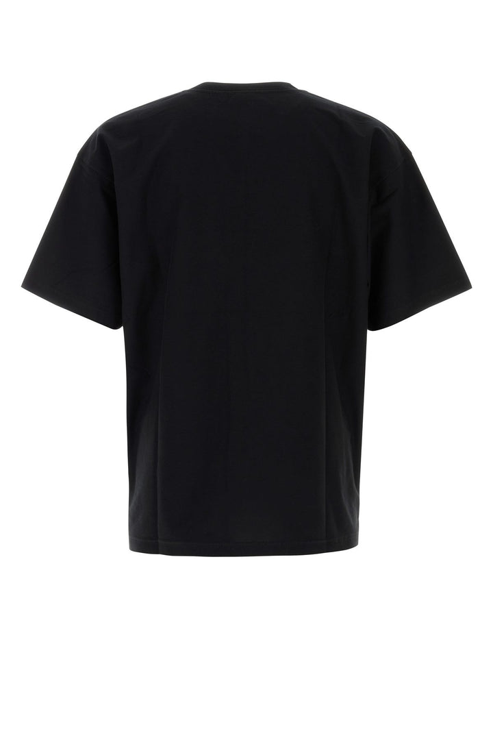 Black stretch cotton blend T-Box oversize t-shirt