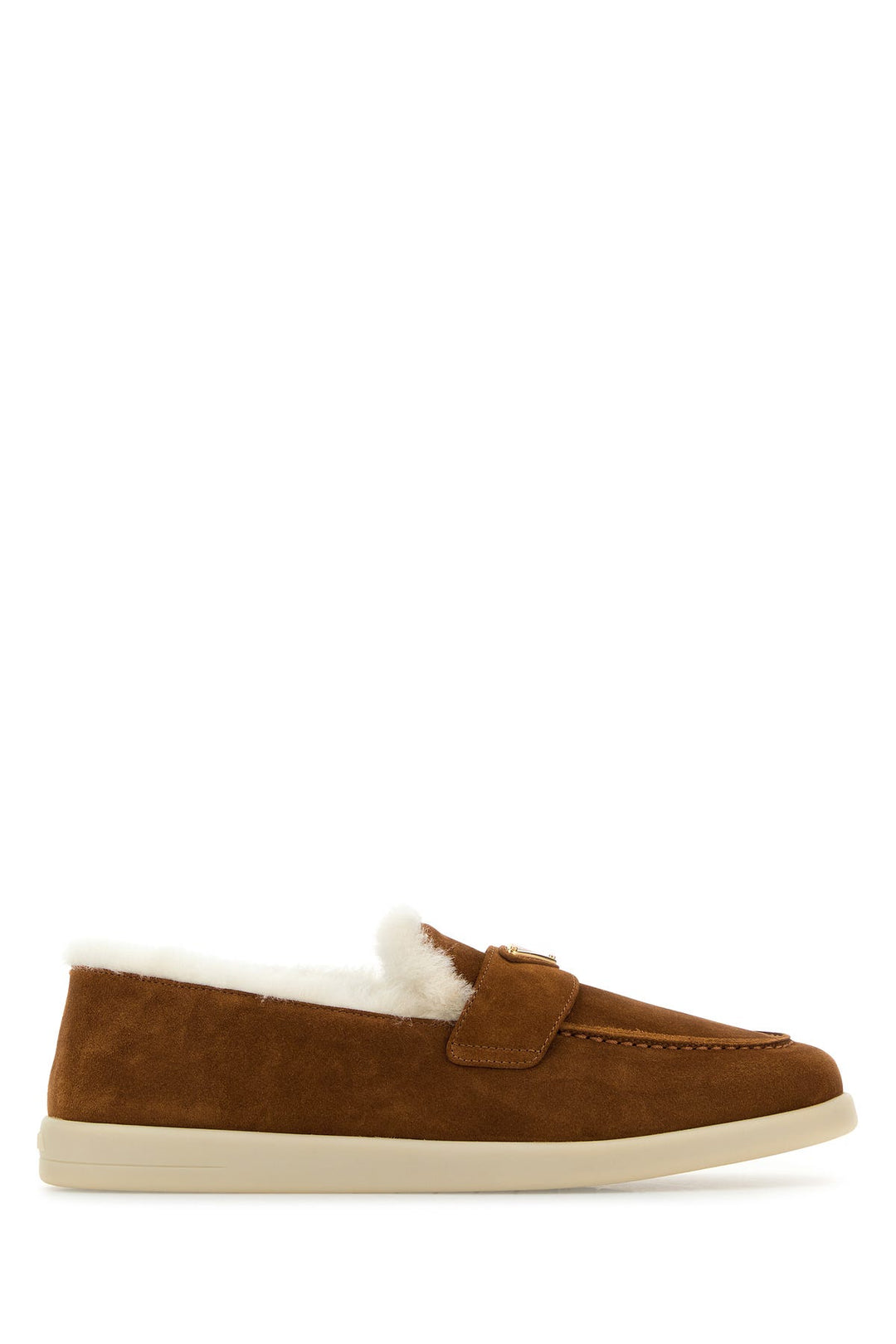 Biscuit suede loafers