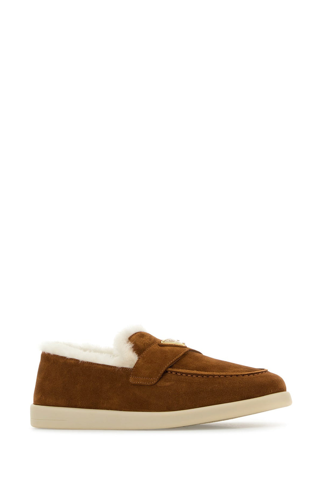 Biscuit suede loafers