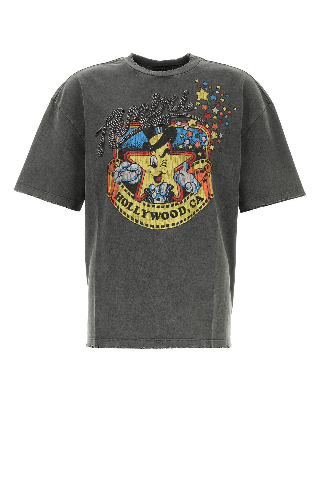 Black stretch cotton oversize Mr. Hollywood t-shirt