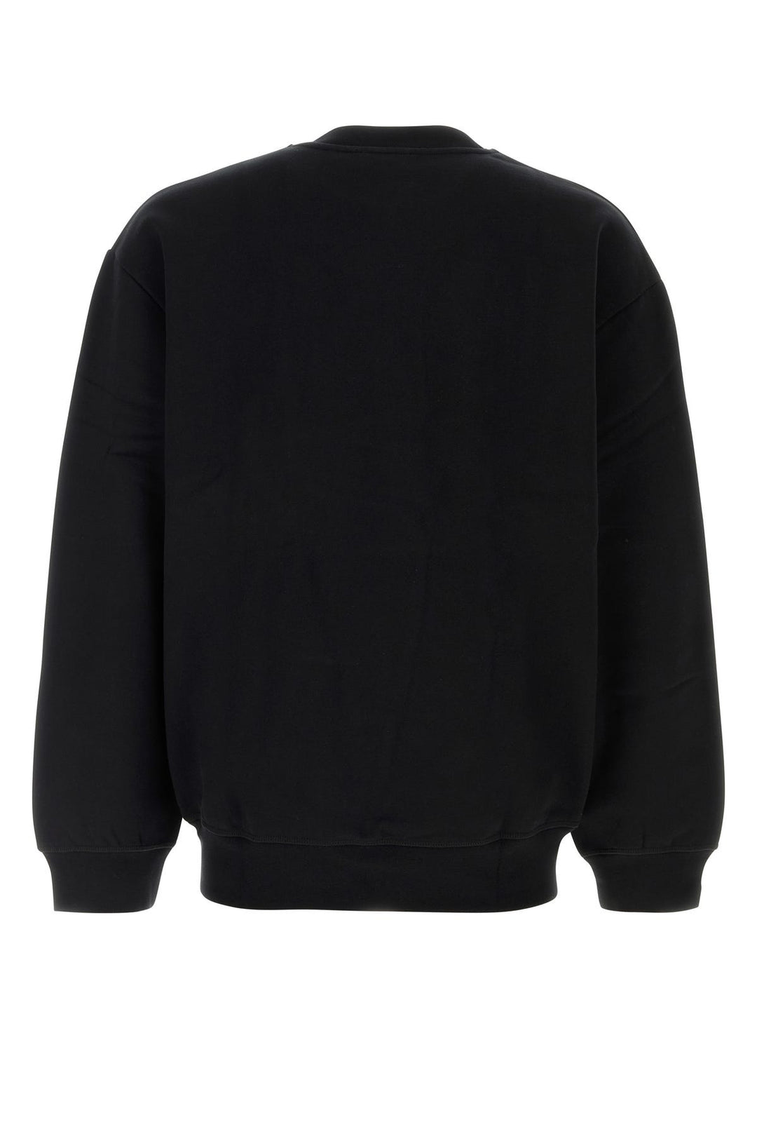 Black stretch cotton oversize sweatshirt