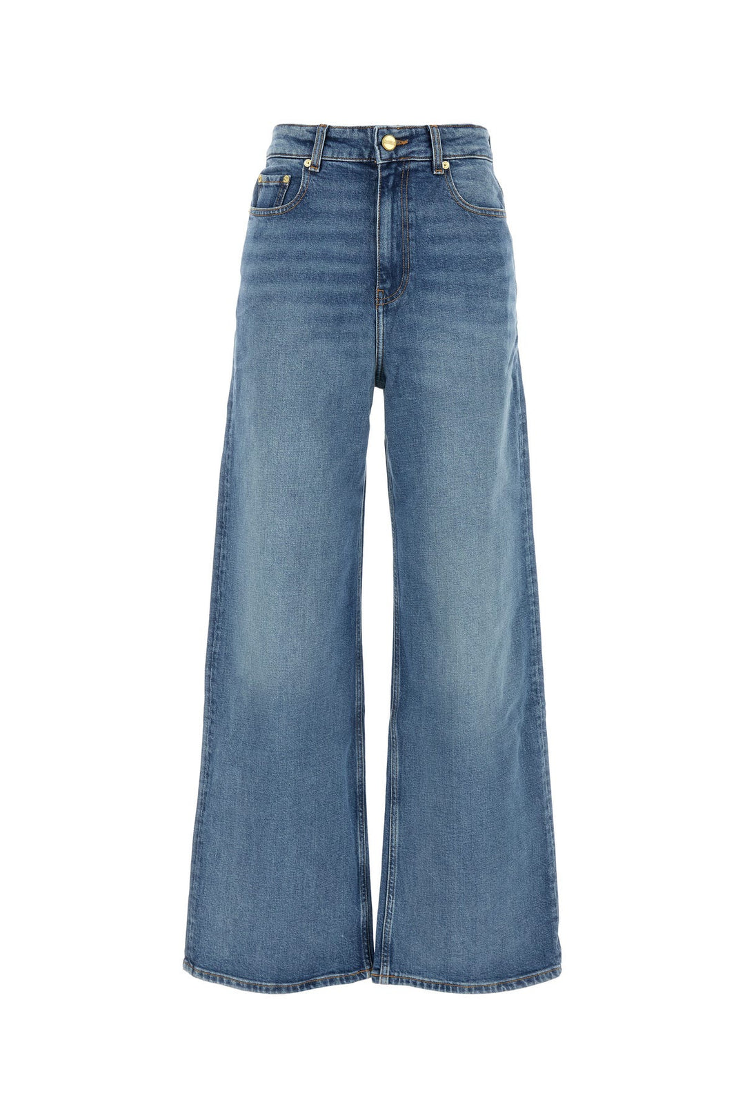 Stretch denim wide-leg jeans