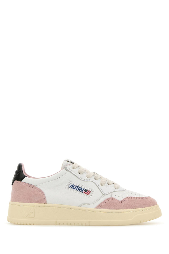 Two-tone leather and suede Medalist sneakers