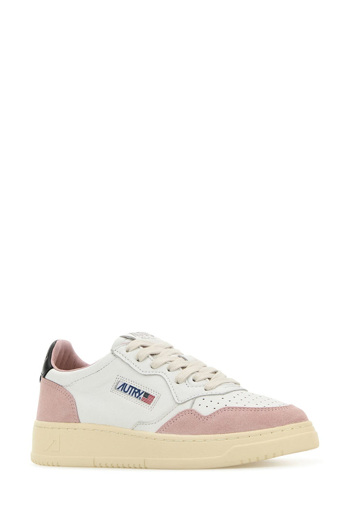 Two-tone leather and suede Medalist sneakers