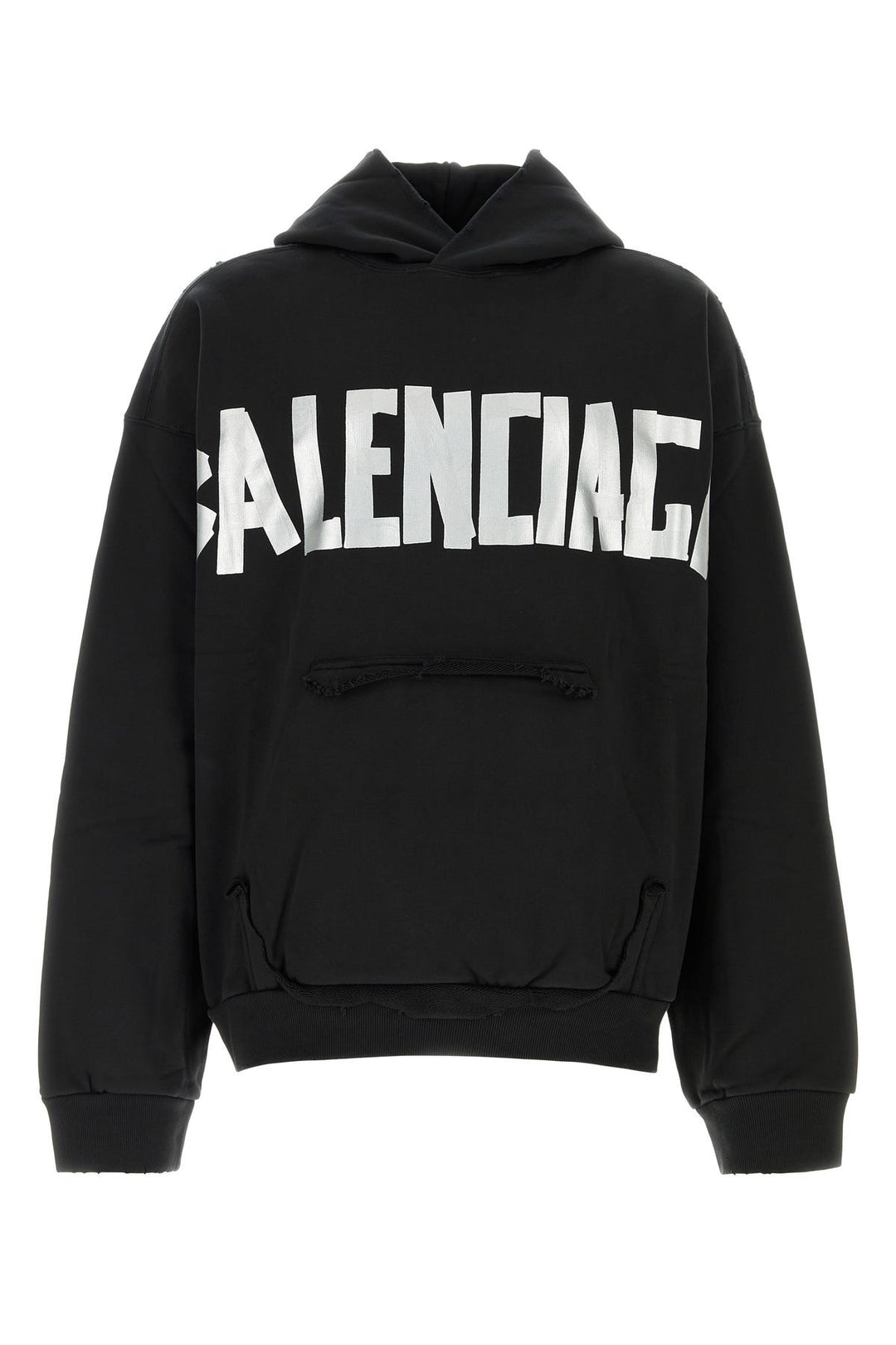 Black cotton oversize sweatshirt