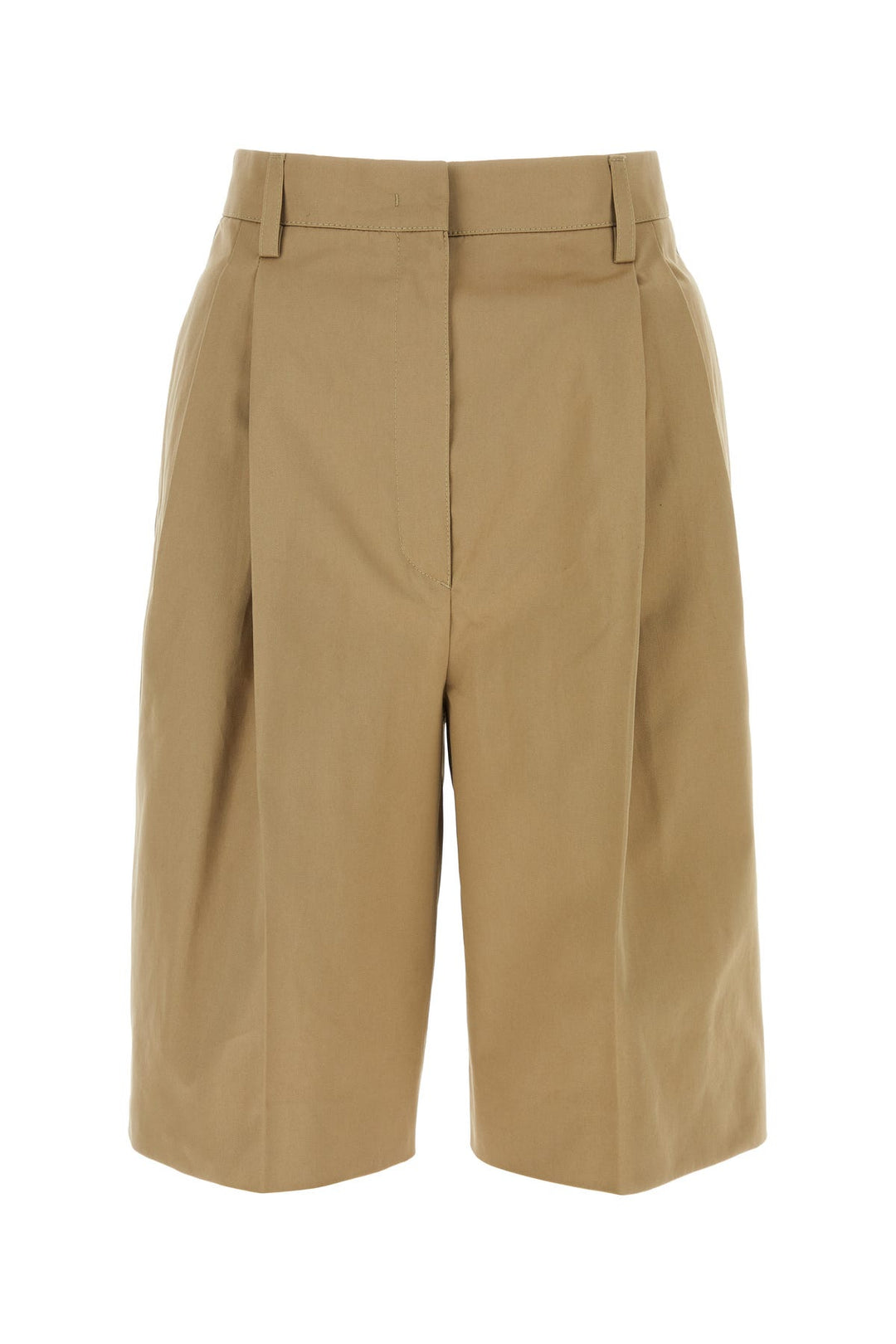 Beige cotton bermuda shorts