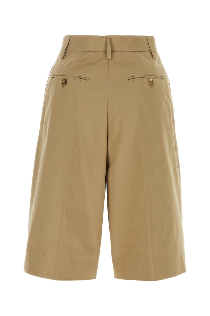 Beige cotton bermuda shorts