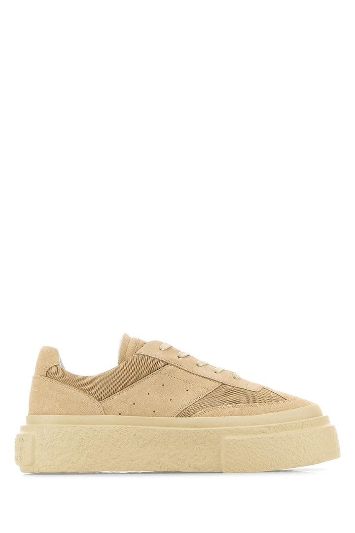 Two-tone suede and mesh Gambetta sneakers