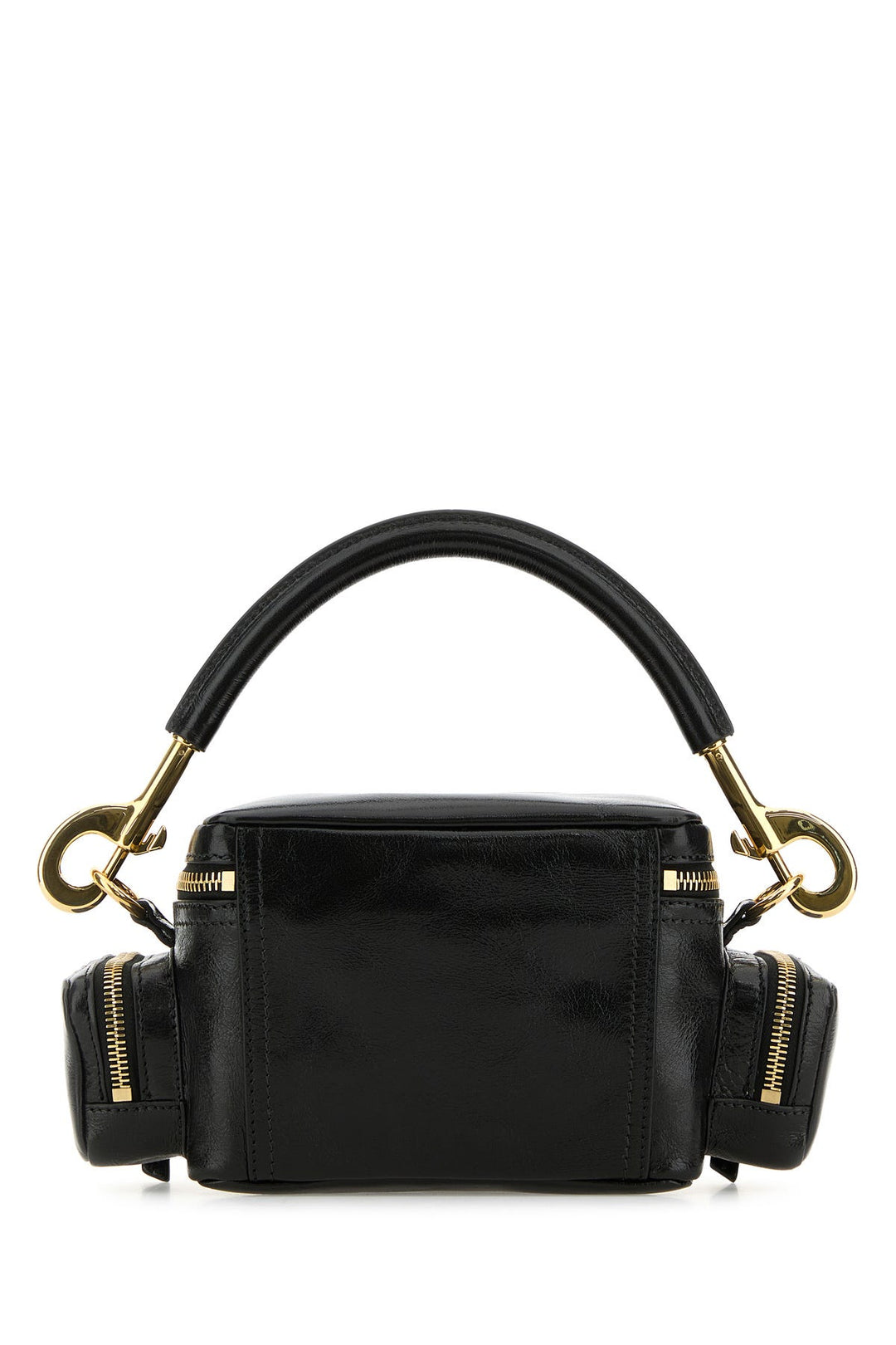 Black leather Camera Bag handbag