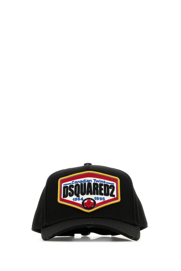 Black cotton baseball cap
