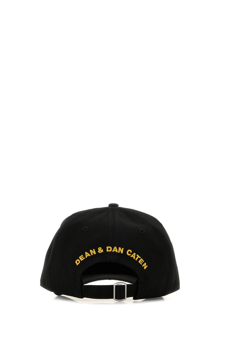 Black cotton baseball cap
