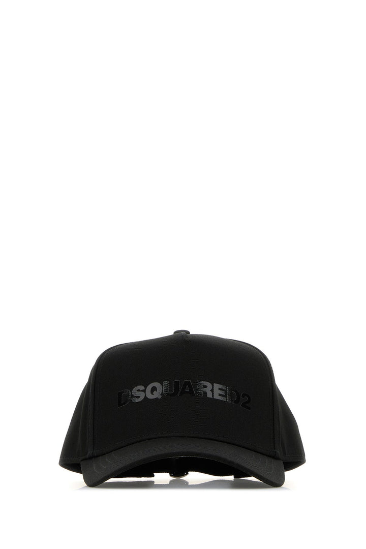 Black cotton baseball cap