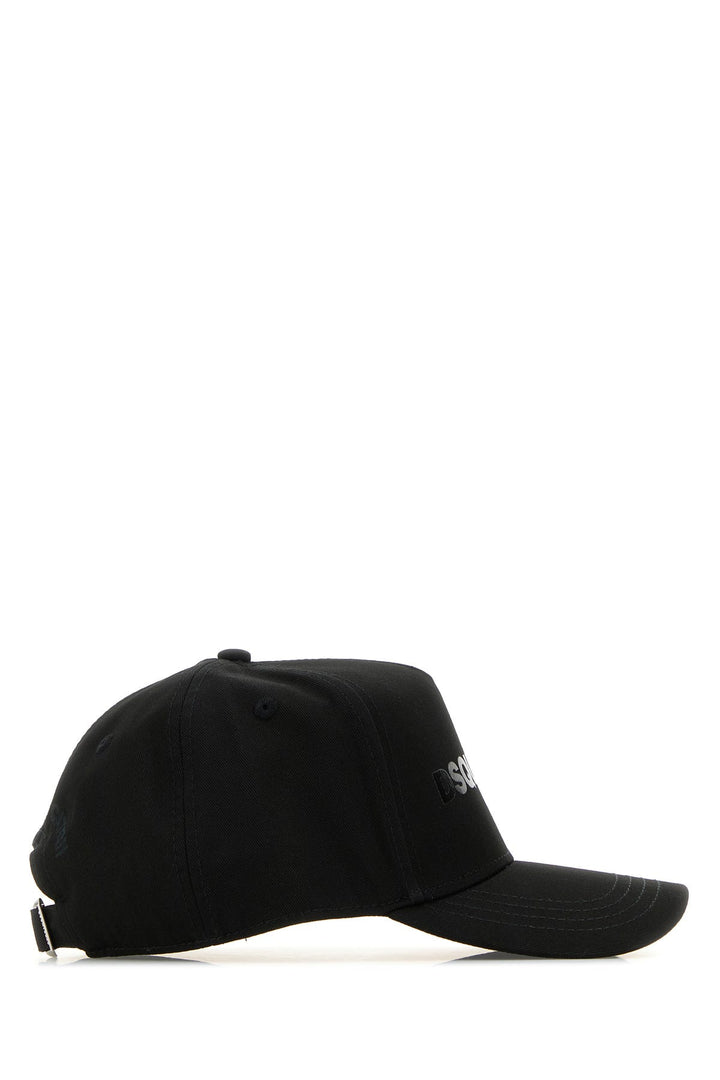 Black cotton baseball cap