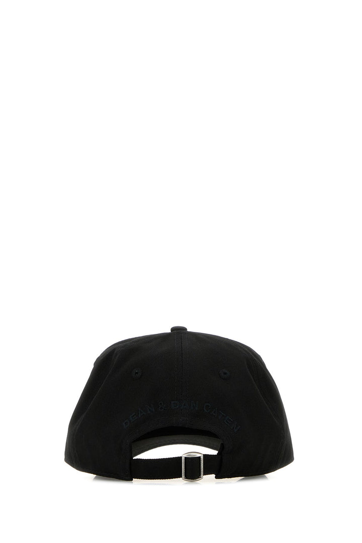 Black cotton baseball cap