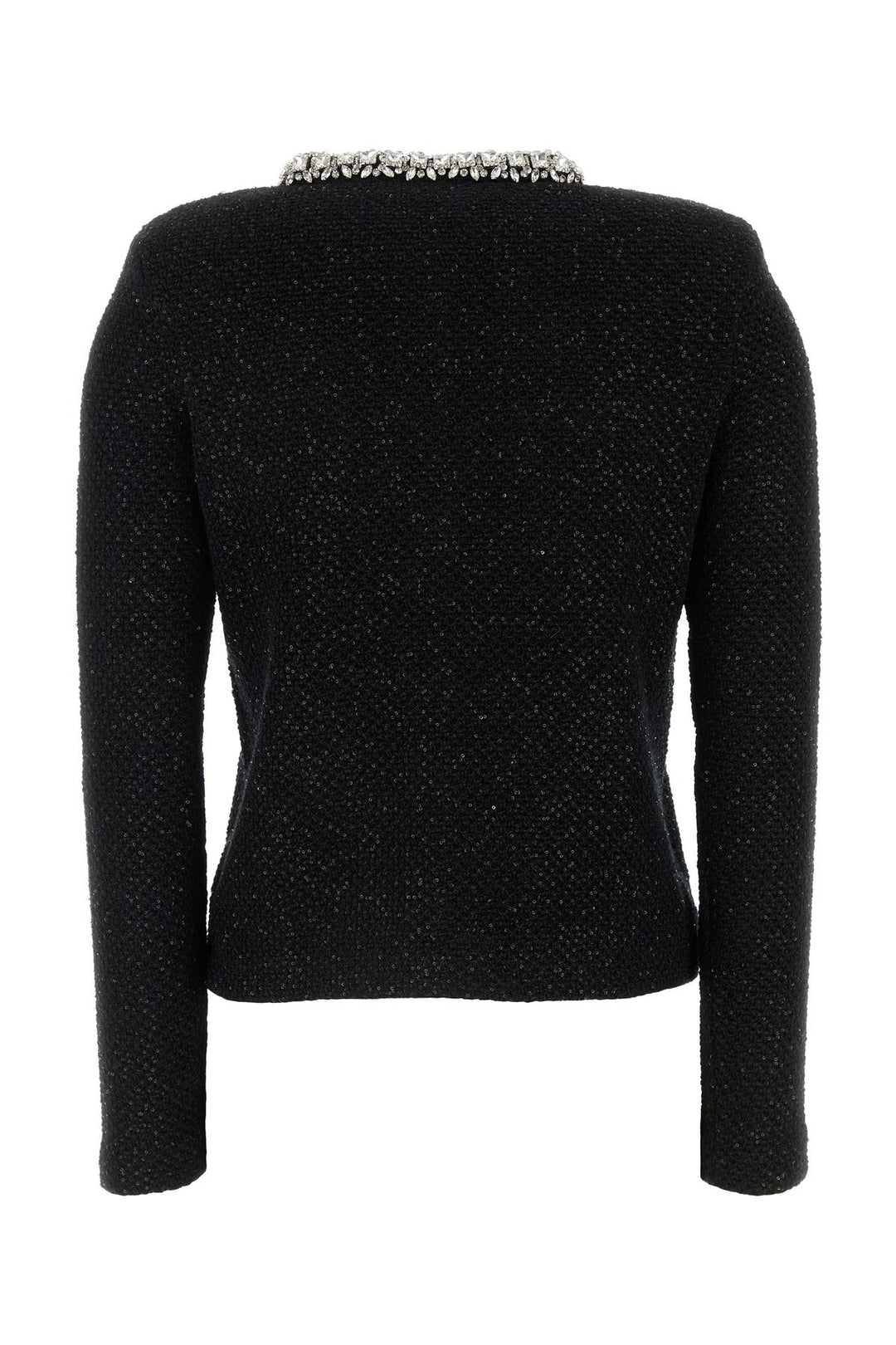 Black cotton blend cardigan