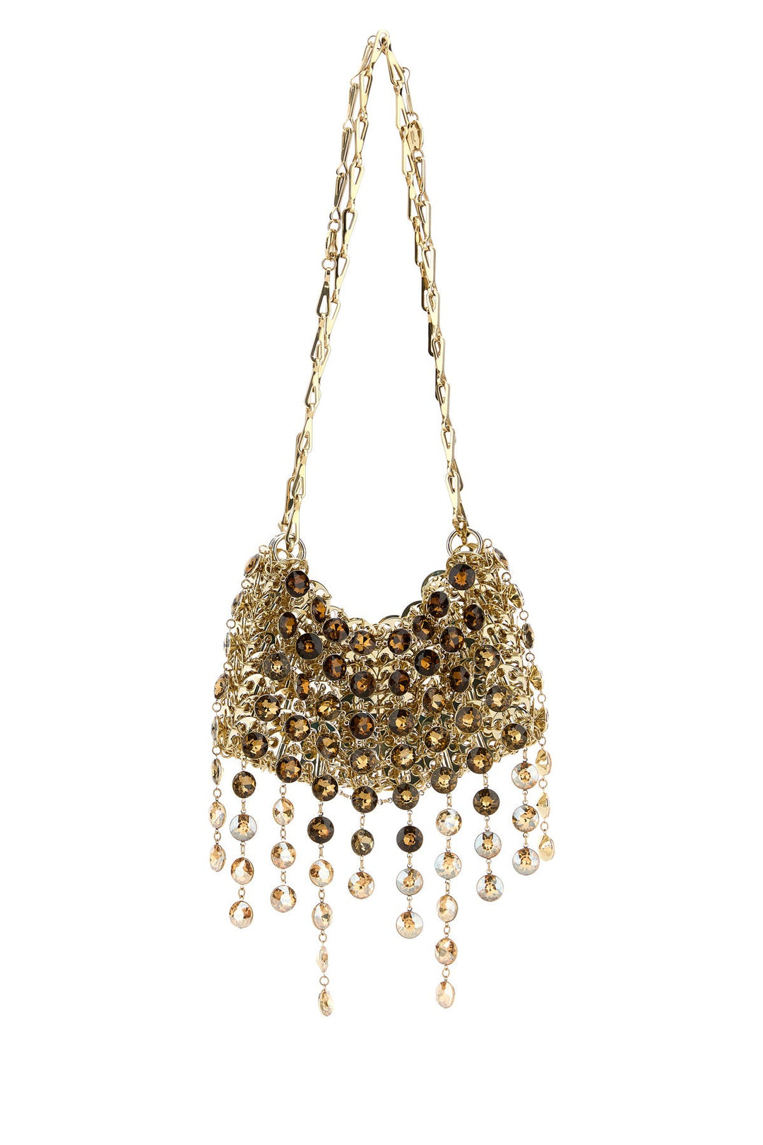 Gold metal mesh 1969 shoulder bag
