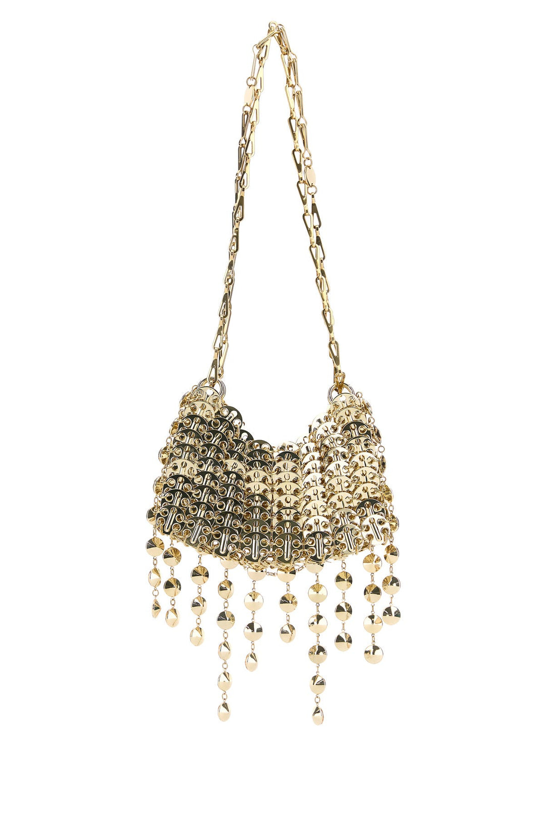 Gold metal mesh 1969 shoulder bag
