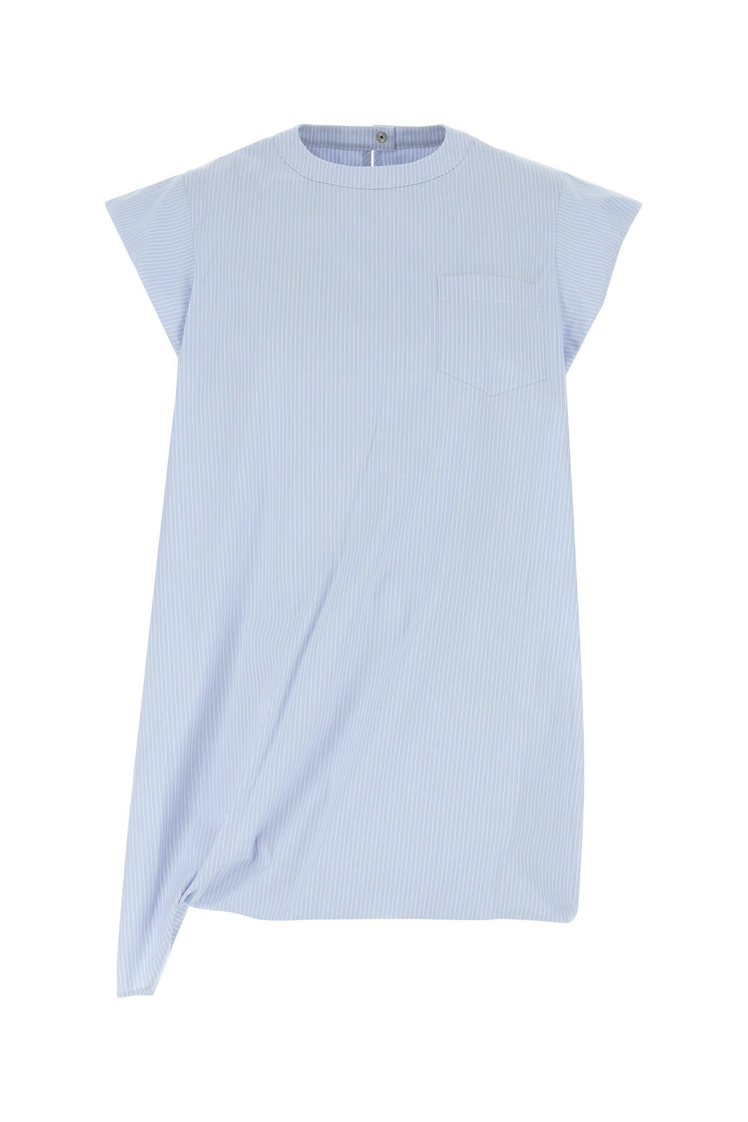 Embroidered poplin top