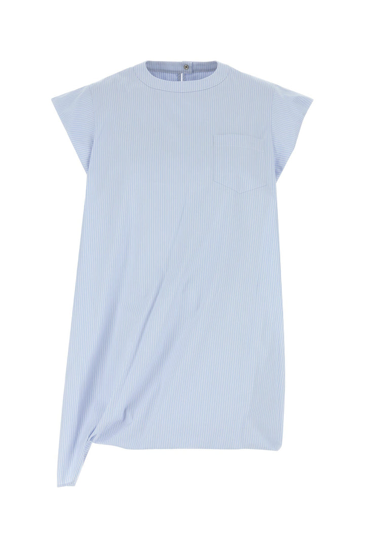 Embroidered poplin top