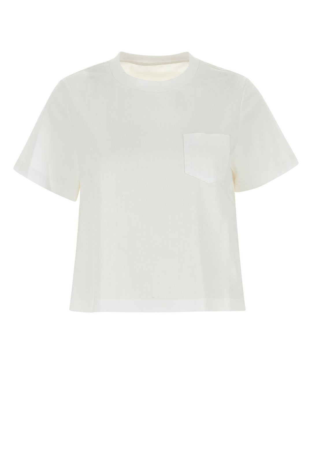 White cotton and nylon t-shirt