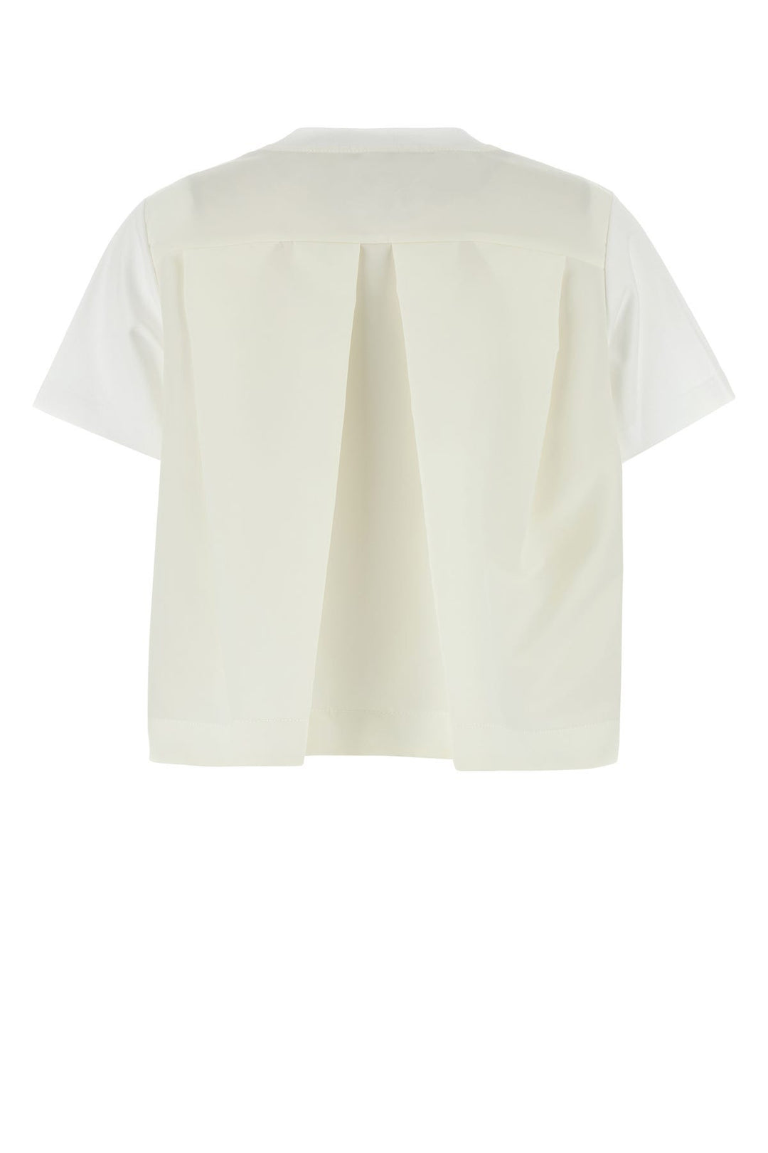 White cotton and nylon t-shirt