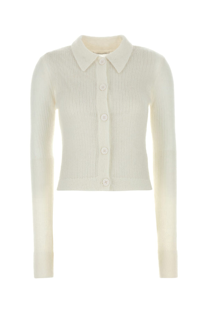 White mohair blend Jaki cardigan