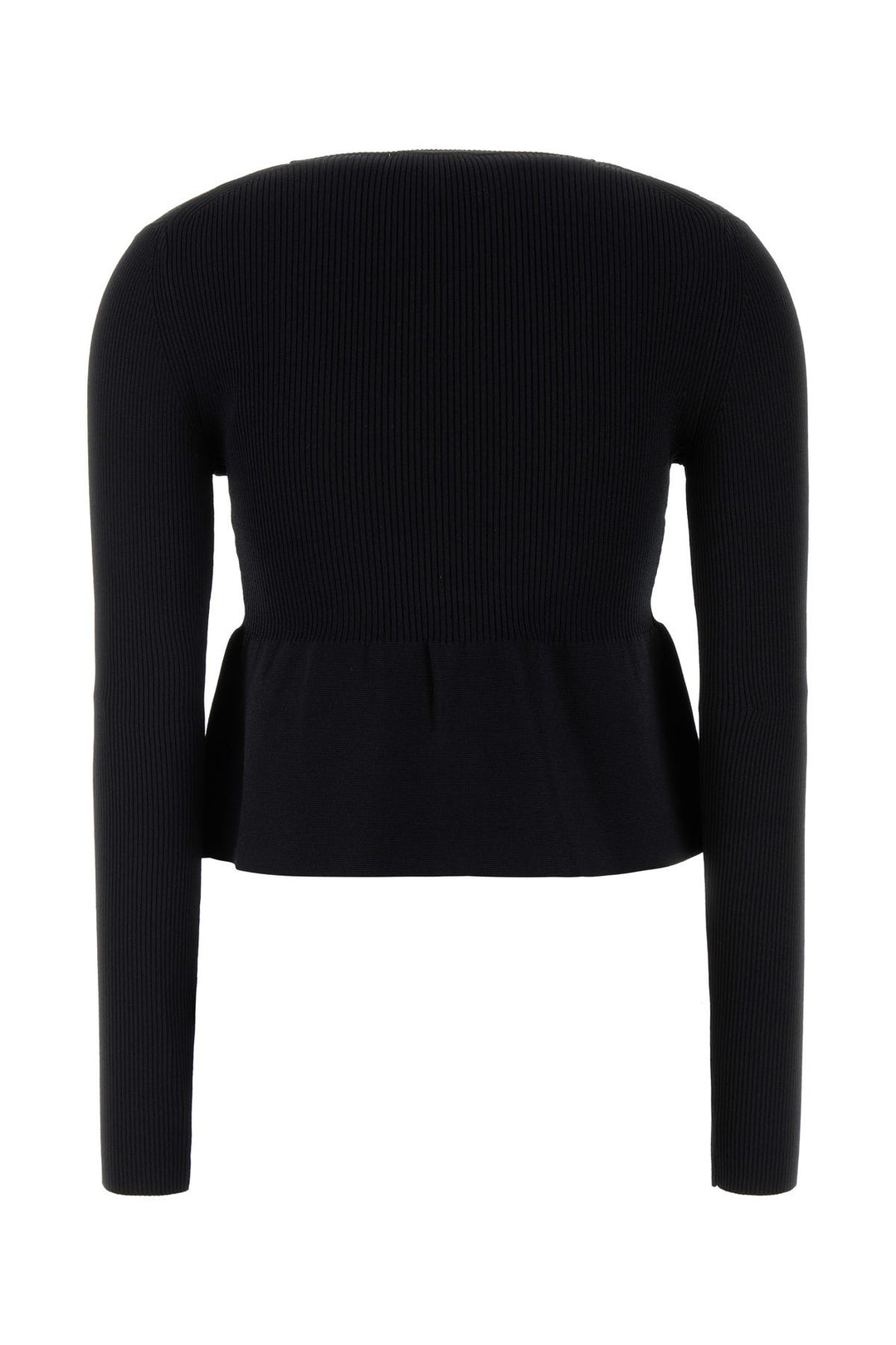 Black stretch viscose blend cardigan