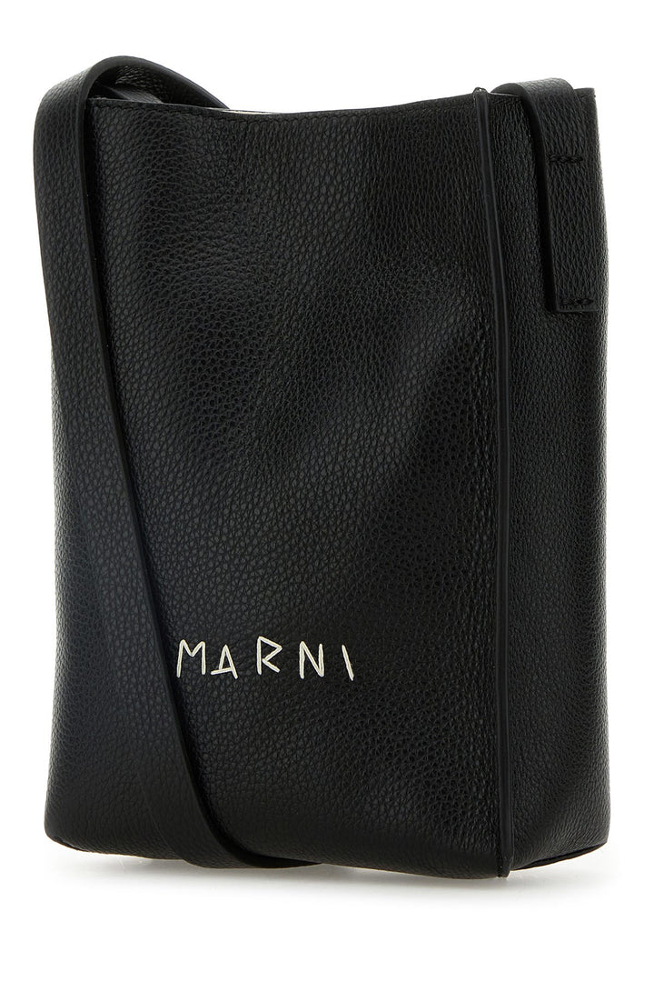 Black leather Museo Nano crossbody bag