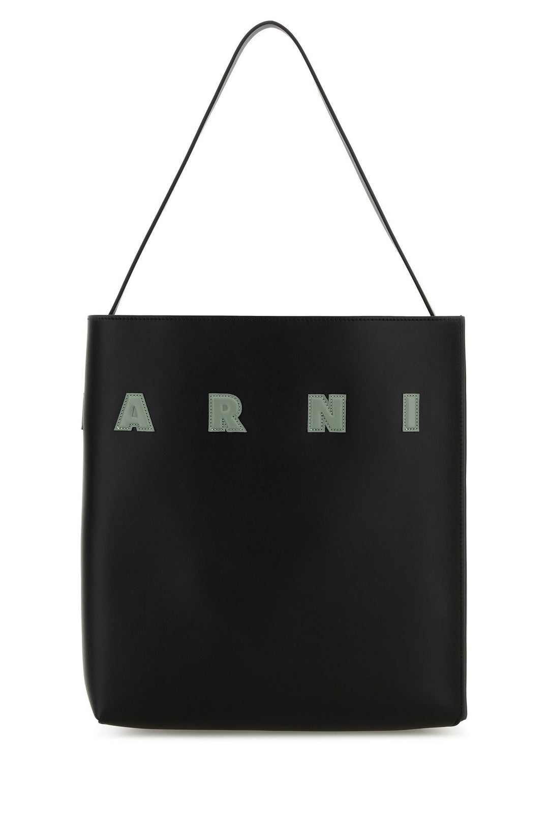 Black leather medium Museo shoulder bag