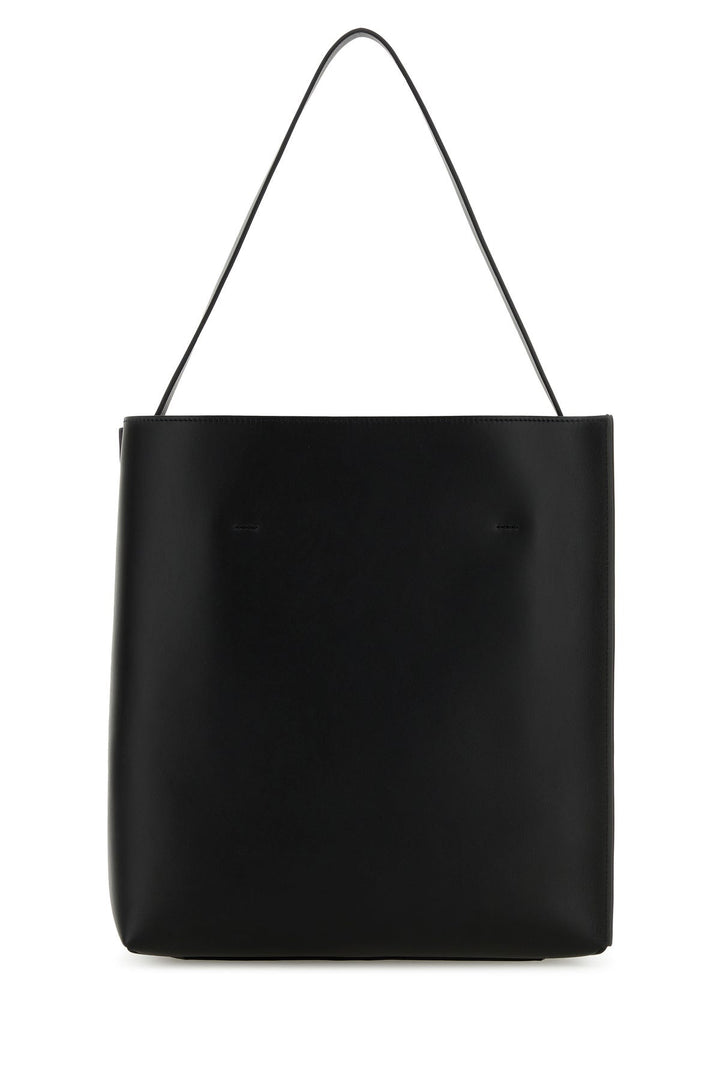 Black leather medium Museo shoulder bag